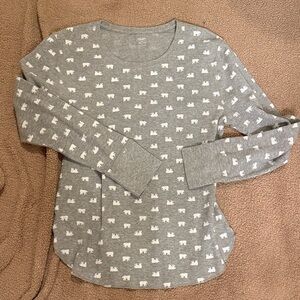 Old Navy Gray Waffle Knit Shirt